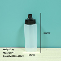 Bouteille de sauce en plastique vide de 250 ml/260 ml avec bouchon à clapet, idéale pour le chili, le barbecue, les piments, la mayonnaise et les jus – Fabriquée en Chine