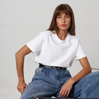Camiseta de Punto Estilo Europeo, Transpirable, Ligera, de Color Sólido, Cuello Redondo, Camisetas Casuales para Mujer