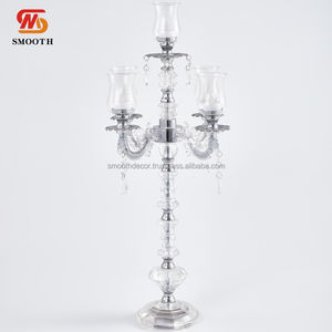 SMOOTH En gros Chandelier en acrylique à longue tige pour mariage avec design miroir 118cm - Product Image 6