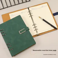 Carnet à spirales A5 en cuir personnalisé, 100 feuilles, avec anneaux, cadeau pour étudiants et usage professionnel