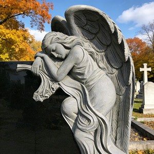 Lápida/Monumento Funerario de Mármol y Granito de Lujo Personalizado con Ángel para Venta en Cementerio - Product Image 6