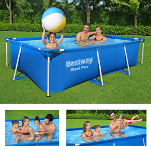 Piscina Bestway 56403 de PVC, Material Familiar, Divertida, Desmontable, Portátil, Rectangular, para Exteriores - Product Image 2