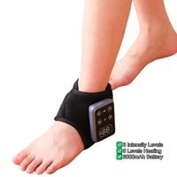 Enveloppe chauffante portable sans fil pour la cheville, 5 modes de chauffage, 3 niveaux de massage, masseur de cheville réglable pour soulager la douleur