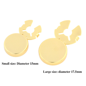 Copri Bottoni in Metallo <span class=keywords><strong>Gemelli</strong></span> per Camicia <span class=keywords><strong>Gioielli</strong></span> Lisci con Incisione Laser Logo Stampa Materiale Vuoto Fibbia Decorativa - Product Image 6