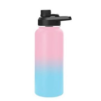 Bouteille d'eau de sport portable de 64oz en acier inoxydable avec couvercle multiple pour garder au chaud/frais cadeaux d'affaires pour le bureau ou le camping