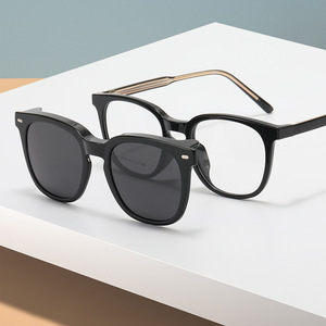 Lunettes de soleil magnétiques à clipser Tr90 unisexes polarisées UV400 pour la conduite, les voyages et la mode - Product Image 1