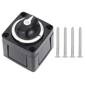 Interrupteur de déconnexion de batterie marine Blue Ocean Série M 300A, double circuit, allumage, plastique noir, pour camping-car et yacht - Product Image 1