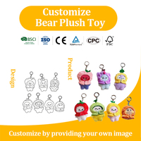 Gantungan Kunci Boneka Buah Mini Custom Logo ODM OEM Hadiah Ornamen Gantung Ulang Tahun Liburan