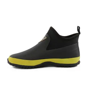 neoprene socks black ankle rain boots women waterproof men rubber rain boots