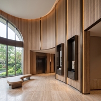 Panneaux muraux en bois texturé grainé, finition placage noyer, pour portes intérieures d'hôtel, étanches, à installation rapide, en bois massif et cristal de carbone
