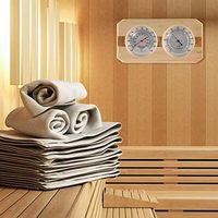 Aksesoris Sauna, aksesoris Sauna kayu meja ganda termometer higrometer indikator suhu untuk ruang uap kering 2025