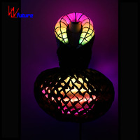Costume de sorcière enchanteur orné de paniers à ballons éclairés par LED, parfait pour les rassemblements magiques, les nuits d'Halloween, les célébrations