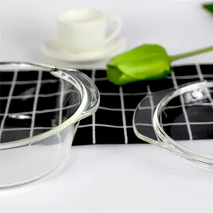 Warmtoo-cazuela de vidrio para cocina, juego de utensilios de cocina de vidrio fundido personalizados, para restaurante, panadería, se acepta comida