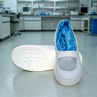 Bottes de sécurité ESD en PVC et PU, antistatiques, avec fermeture éclair, pour salles blanches, utilisées dans les scénarios de décharge électrostatique