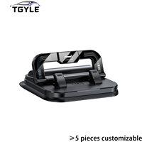 Support de téléphone de voiture rotatif à 360° en plastique, fixation sur tableau de bord, installation facile, clip pour véhicule, navigation mains libres, conduite sans les mains