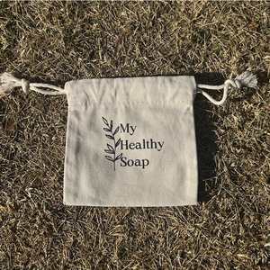 Manufacturer Organic Cotton <b>Drawstring</b> Bags Custom Printed Logo Bag Minimalist Style Eco Muslin Cotton Jewelry Packaging <b>Pouch</b> - Product Image 3