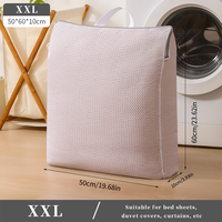 Sac à linge en maille nid d'abeille de haute qualité, style portable, sac en maille pour machine à laver, pour le lavage des vêtements