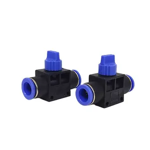 6mm HVFF Air Flow Control hand valve Connector Plastic pneumatic air valve