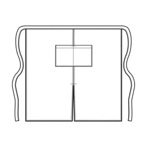 <b>Apron</b> with <b>black</b> slit custom merchandising - Product Image 2