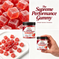 Gummies de créatine et d'électrolytes sans sucre pour la croissance musculaire, l'hydratation rapide et le soutien énergétique – Marque privée OEM/ODM pour la nutrition sportive