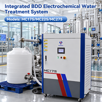 Équipement de traitement des eaux usées par oxydation électrochimique modulaire BDD Anode Titanium Cathode Dual Cell Cabinet MC225