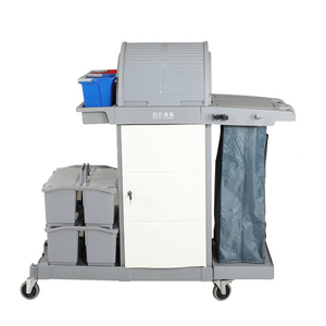 <span class=keywords><strong>Chariot</strong></span> <span class=keywords><strong>de</strong></span> nettoyage hôtelier supérieur AF08181B avec ensemble <span class=keywords><strong>de</strong></span> seaux pour le service en chambre, l'entretien ménager et l'utilisation commerciale - Product Image 2