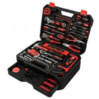 Ensemble de boîte à outils universelle à 3 niveaux avec tiroirs, 328 pièces, kit complet d'outils à main pour la maison et le garage