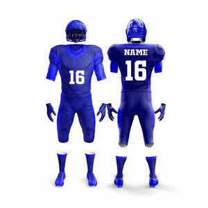 Uniforme de football américain pour hommes, personnalisé, manches courtes, taille plus, respirant, maille 100% polyester, été - Product Image 2