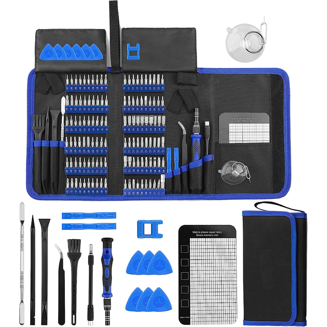 140 Pcs Cloth Bag Electronics Tools Magnetic Mini Repair Precision Screwdriver Set Tool Kit Mobile Phone Computer Laptop