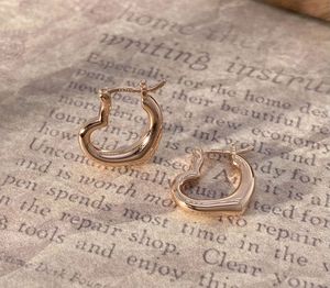 Aretes de Aro Xinfly de Oro de 18K con Forma de Corazón, Lindos y Elegantes para Uso Diario, en Oro Amarillo, Blanco y Rosa - Product Image 5