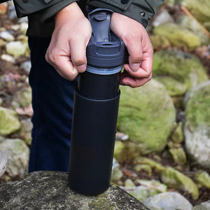 Bouteille filtrante à eau portable pour l'extérieur, double paroi, type à pression, membrane UF, purificateur sans BPA, logo personnalisé OEM pour le trekking et les voyages - Product Image 6