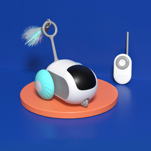 Hot <strong>Selling</strong> Pet Supplies Intelligent Self Boredom Smart Interactive Remote Control Electric Sports Car <strong>Cat</strong> <strong>Toy</strong> With Feathers - Product Image 5