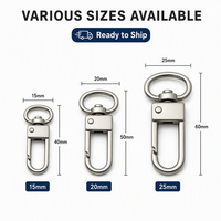 Kait Putar Baja Tempa Premium Heavy Duty dengan Cincin D 25mm, Tali Anjing Kecil yang Tahan Lama dan Aman, Peralatan Latihan Taktis