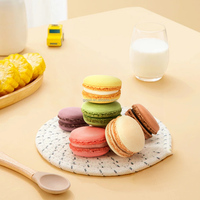 Macarons sandwichs coréens sains, emballés individuellement, biscuits moelleux et sucrés, étiquette personnalisée, biscuits sandwichs macarons