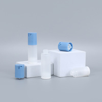 Bouteille de lotion ronde sérigraphiée en gros d'usine, bleue, pour pompe pulvérisatrice de 15ml/30ml/50ml, pour masques faciaux et crèmes pour les yeux