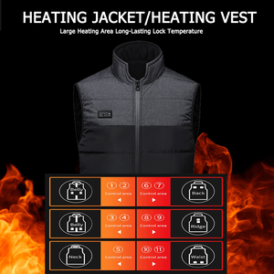 Vente en gros de vestes <span class=keywords><strong>chauffantes</strong></span> à capuche 21 zones pour hommes, coupe-vent, vêtements d'extérieur pour motos, veste chauffante électrique intelligente - Product Image 5
