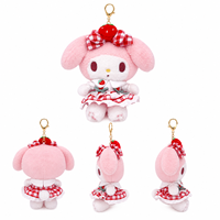 En stock : Adorables porte-clés en peluche My Melody, jouets en peluche de dessin animé de 4 pouces, animaux en peluche pour machine à grue d'arcade
