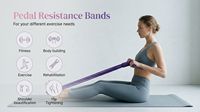Banda de Resistencia con Pedales y Agarraderas, Cuerda de Resistencia para Yoga, Equipo Multifuncional para Moldear el Cuerpo con Pedales para Pies