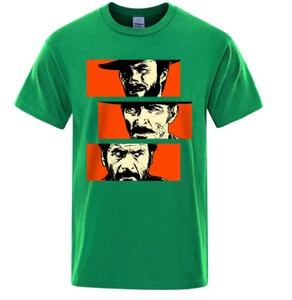T-shirt unisexe en coton ample pour homme et femme, The Good the Bad and the Ugly, Angel Eyes, Tuco, Cowboy, Il buono brutto cattivo - Product Image 2