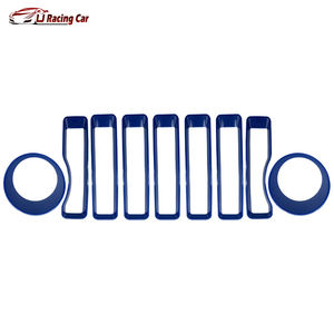 Grade de malha frontal para carros, acessório com guarnição para farol e farol, tampa para Jeep <span class=keywords><strong>Wrangler</strong></span> JL 2018-2022 - Product Image 4