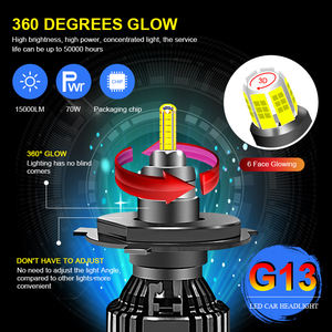 Faros Delanteros LED para Automóvil EURS de 360 Grados H11 H7 H4, Luces Antiniebla 9005/9006 D1S-D4S 18000LM 6000K 90W IP68 Impermeables con Ventilador Incorporado - Product Image 2