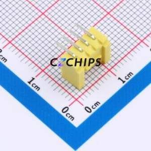XY-HY2.0-4A21-YT Wire-to-Board Pin Header Bent Lead Through Hole,P=2mm Connector 1x4P 2mm Right Angle Insert HY - Product Image 2