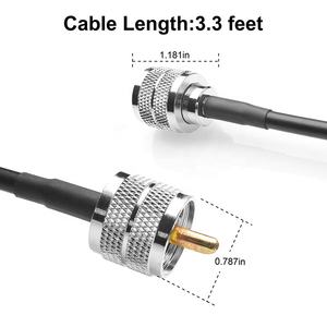 <span class=keywords><strong>PL</strong></span>-259 UHF de baja pérdida, conectores macho a macho, extensión de antena de Cable de Radio CB RG58, Cable coaxial - Product Image 2