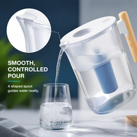 Filtro de Agua de Resina de Carbón Multietapa, Agua Potable de Gran Sabor, 10 Tazas, 150 Galones, Libre de BPA, Elimina Flúor, Cloro y Plomo