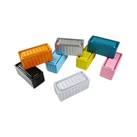 Boîte en métal en forme de mini conteneur d'expédition personnalisée, boîte de rangement en métal pour organisateur de bureau, emballage cadeau