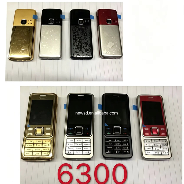Professional Phone 6300 Classic GSM Bar Mobile Phone Dual SIM Card 2.0 Inch QCIF TFT Display French German Spanish Spreadtrum