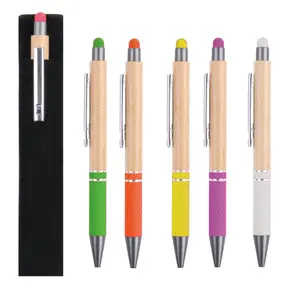 2022 전문 대나무 펜 공급 스크린 펜 사용자 정의 로고 스타일러스 프로모션 볼펜