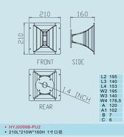 Composant de pilote de klaxon HYJ0099B-PU2 pour haut-parleur PA Line Array Mid Horn