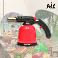 Torche de soudage et de découpe portable KLL 6002BF en alliage de laiton avec butane/propane, durable et coupe-vent, pour le camping et les voyages en extérieur