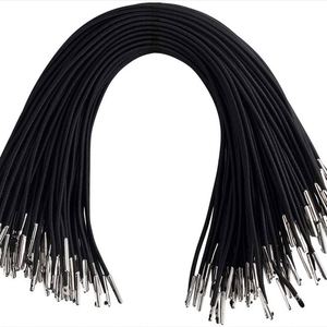 Xinda Wholesale 2mm 100% Polyester Coated Braided Elastic Cord Two Metal Barb Ends Black Eco-Friendly High Tenacity Bags Garment - Product Image 2